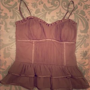 Gorgeous peplum tank top; size 4; GUC